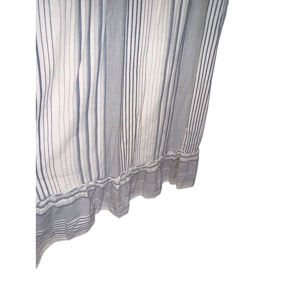 Coastal Old Money Striped Maxi Dress L Summer Quiet Luxury Nautical Resort - Picture 14 of 15